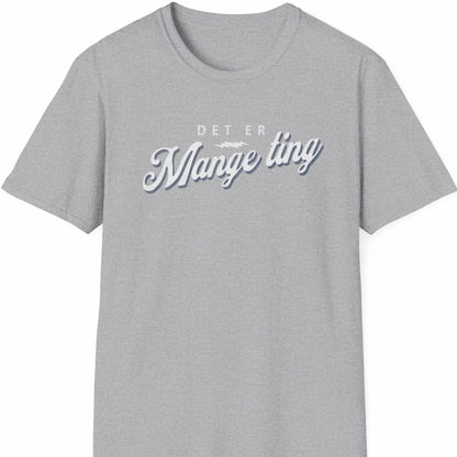 Lys grå t-skjorte med teksten "Det er mange ting"
